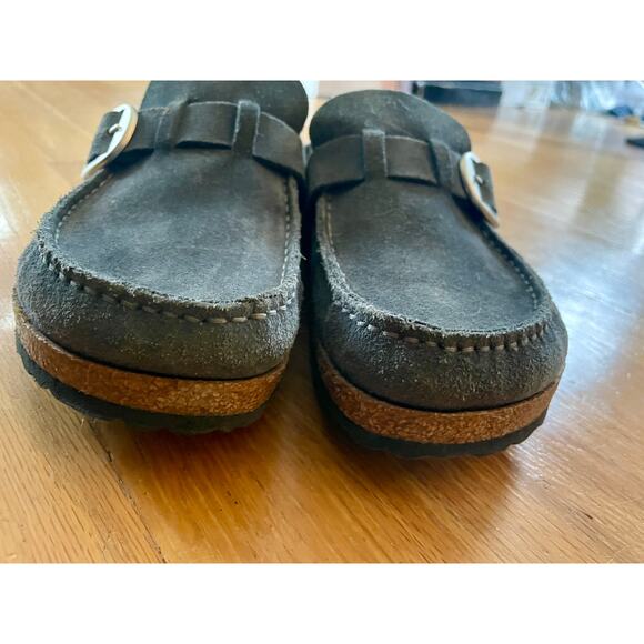 BIRKENSTOCK Buckley clog shoes Suede Leather Navy size EU 42 US 11 narrow/medium - Picture 8 of 11